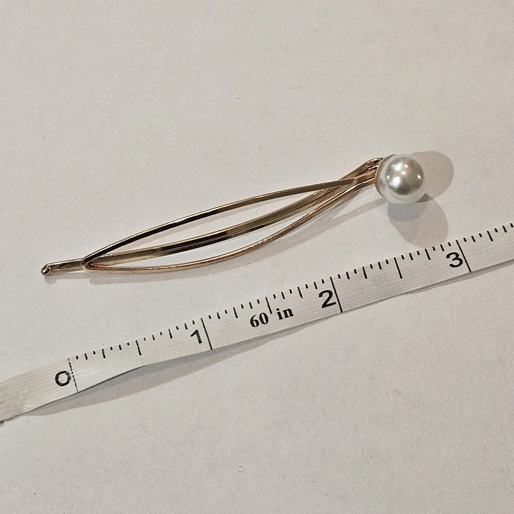 NWT Pearl Accent Hair Clip And Pin Set Wedding Feminine Preppy Avant Garde - Picture 6 of 11